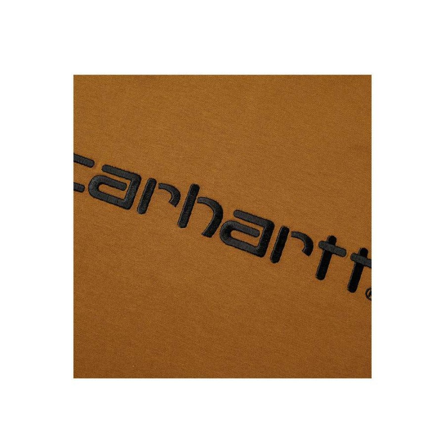 T-Shirts & Polo * | Carhartt Wip S/S Carhartt Tricol T-Shirt Hamilton Brown I028359_Hz_00 Discount