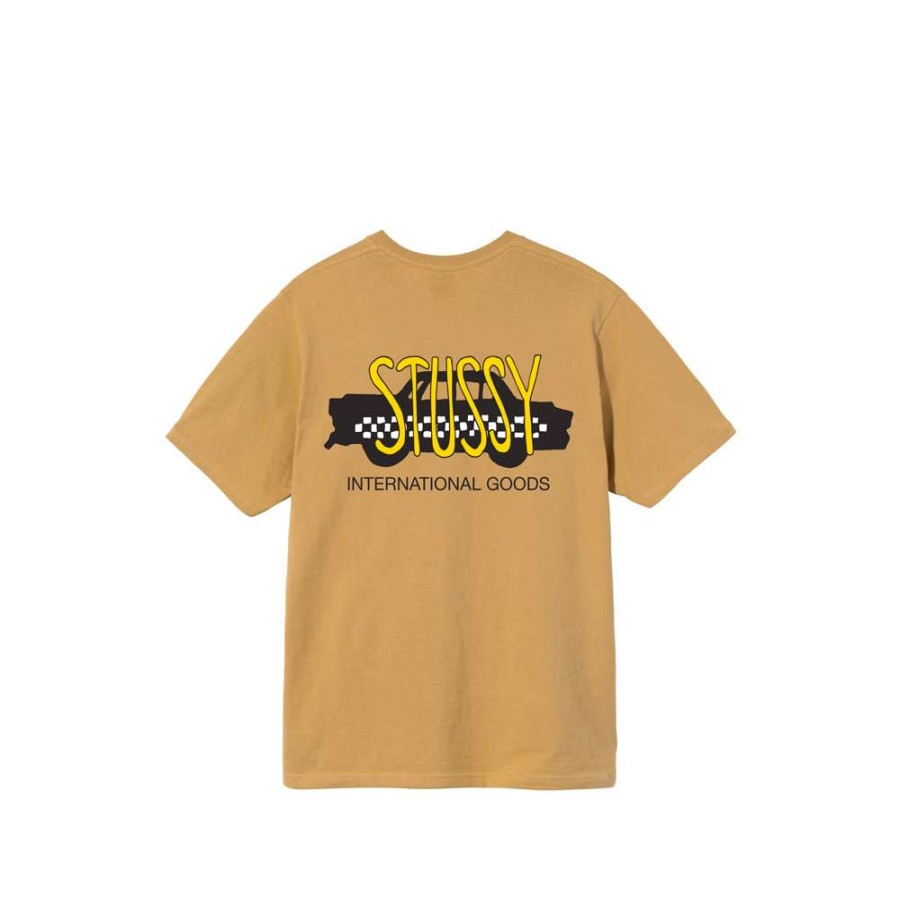 T-Shirts & Polo * | Stussy Taxi Cab Tee Khaki 1904694 Promotion