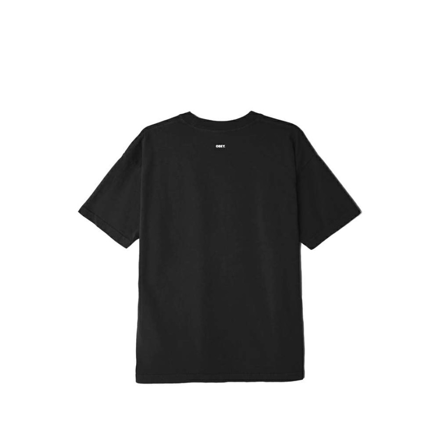 T-Shirts & Polo * | Obey No News Is Good News Classic T-Shirt Black 165262625 Sale