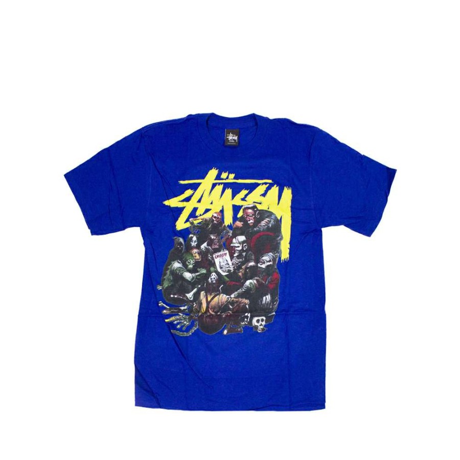 Heritage * | Stussy Customade X Creepy Group Blue Tee Limited Edition Ffsc3902217 Promotion