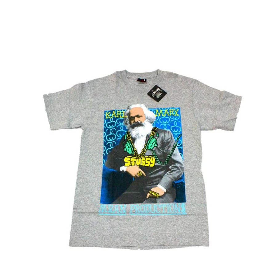 Heritage * | Stussy Great Minds Marx Tee Grey Limited Edition Sale