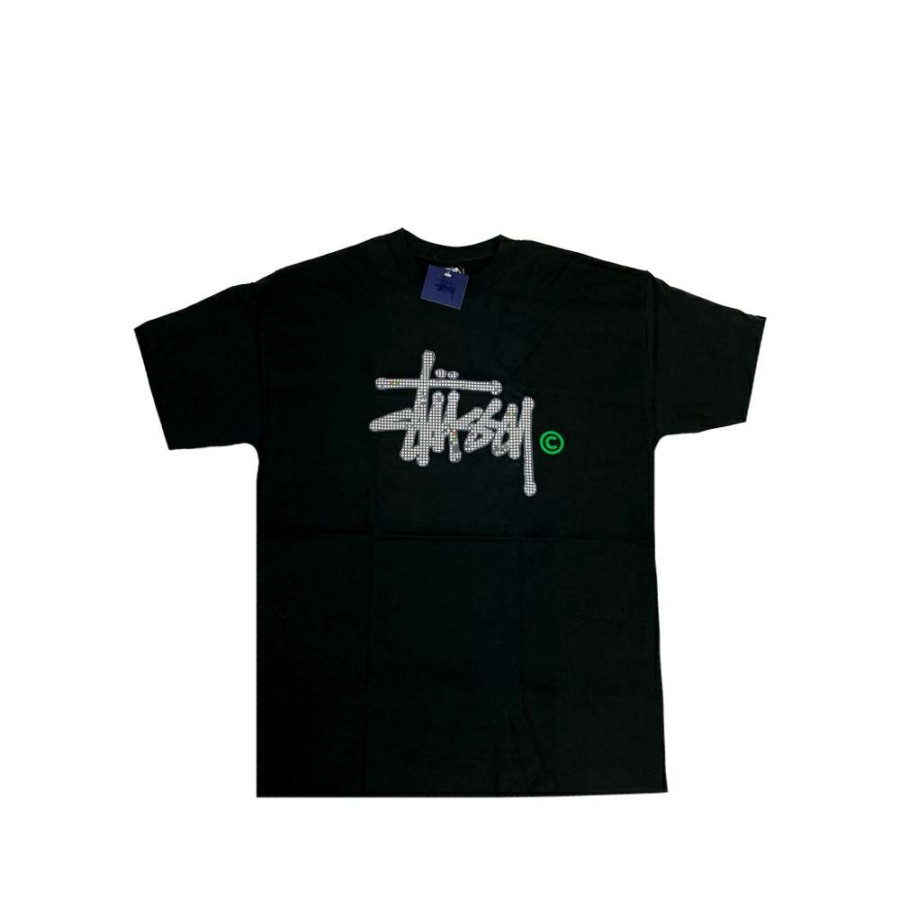 Heritage * | Stussy Logo Black / White Tee Limited Edition Discount