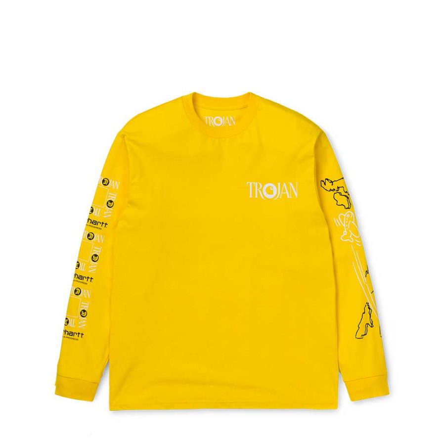 Heritage * | Carhartt Wip X Trojan Boss Sound Long Sleeve T-Shirt Yellow Promotion