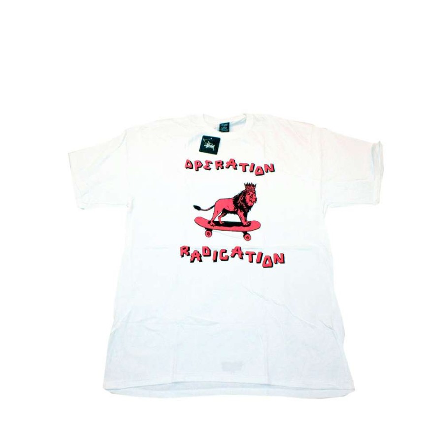 Heritage * | Stussy White Alakazam Skate Lion Tee Operation Radication Limited Edition 3902286 Promotion