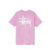 T-Shirts & Polo * | Stussy Basic Tee Pink/White 1904500 Sale