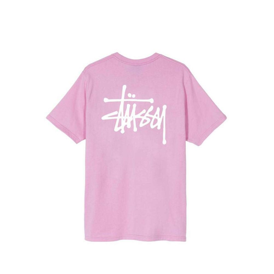 T-Shirts & Polo * | Stussy Basic Tee Pink/White 1904500 Sale