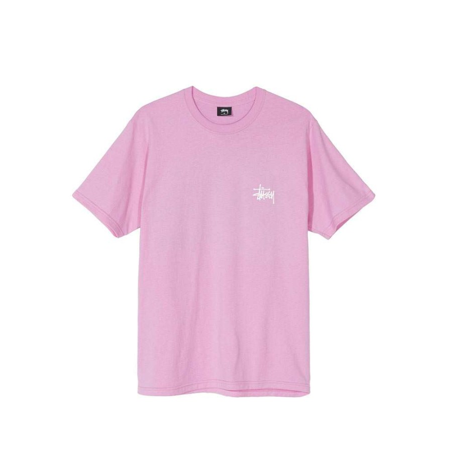 T-Shirts & Polo * | Stussy Basic Tee Pink/White 1904500 Sale