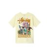 T-Shirts & Polo * | Stussy Psychedelic Tee Pale Yellow 1904663 Discount