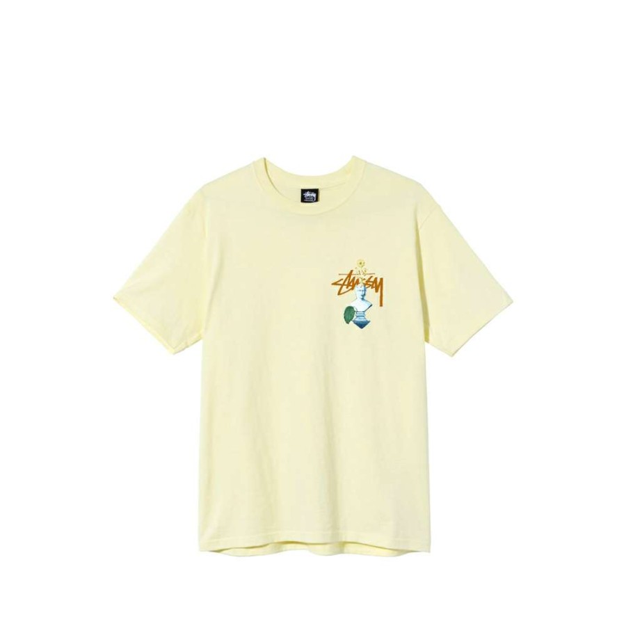 T-Shirts & Polo * | Stussy Psychedelic Tee Pale Yellow 1904663 Discount