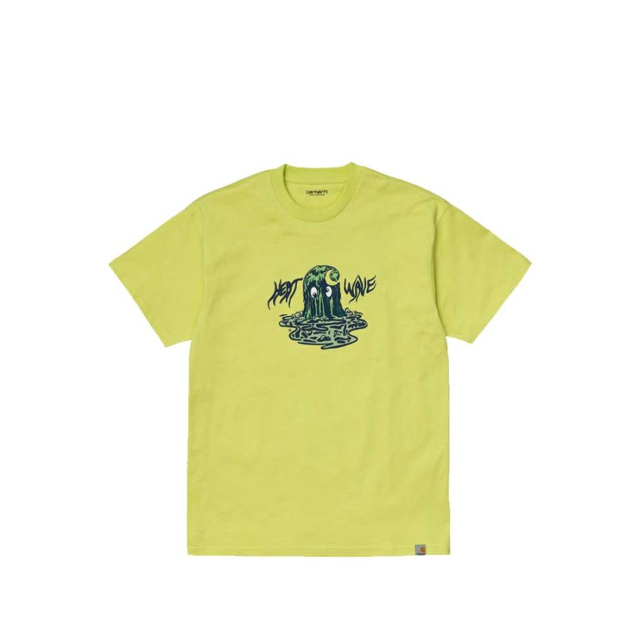 T-Shirts & Polo * | Carhartt Wip S/S Heat Wave T-Shirt Limeade I029024-8 Sale