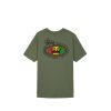 T-Shirts & Polo * | Stussy Rasta Oval Pigment Dyed Tee Olive 1904523 Promotion