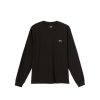 T-Shirts & Polo * | Stussy Overdyed Ls Crew Black 1140242 Promotion