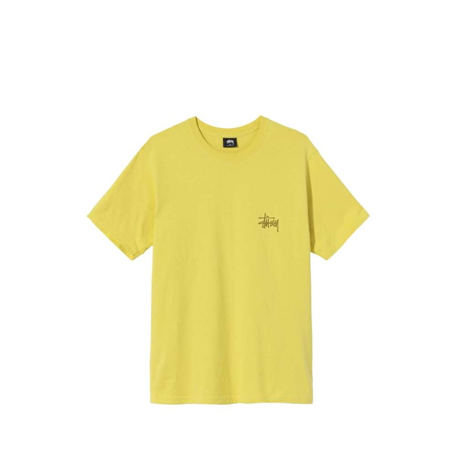 T-Shirts & Polo * | Stussy Basic Tee Lemon 1904615 Sale