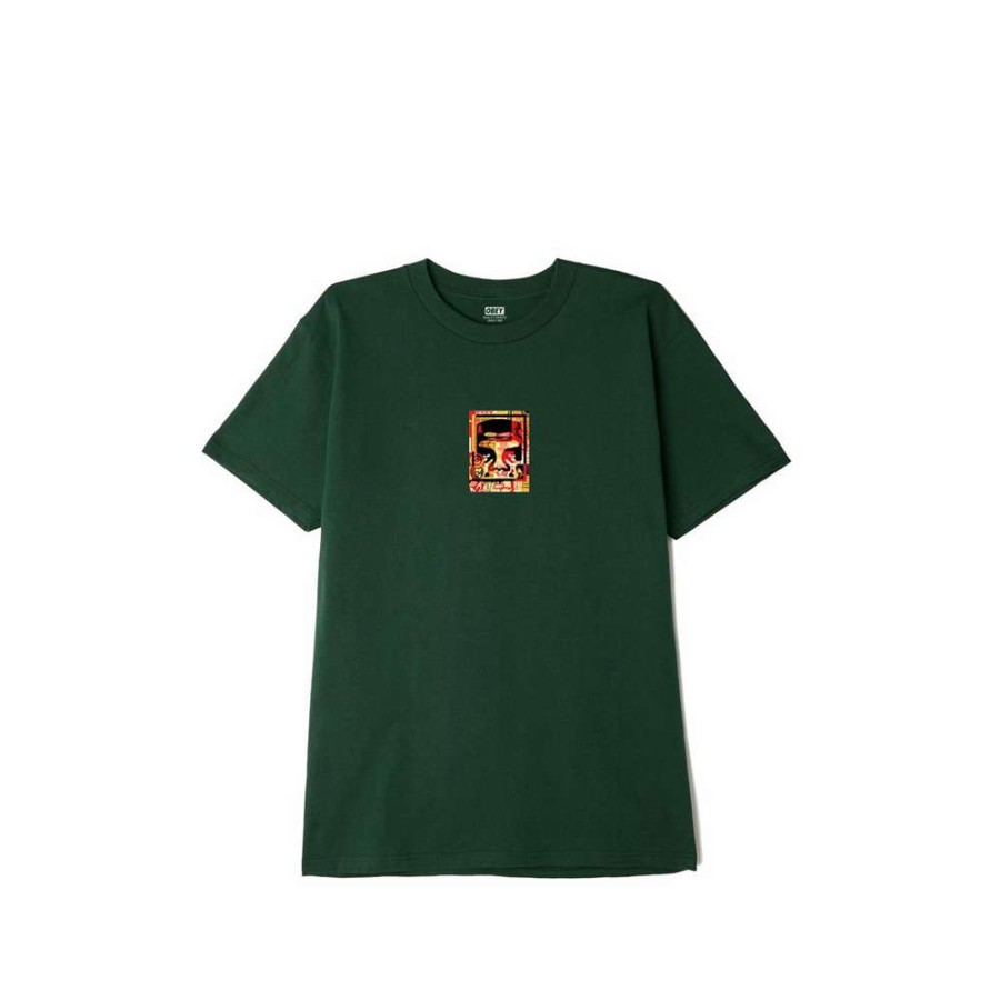 T-Shirts & Polo * | Obey Icon Face Collage Classic T-Shirt Forest Green 165262803 Sale