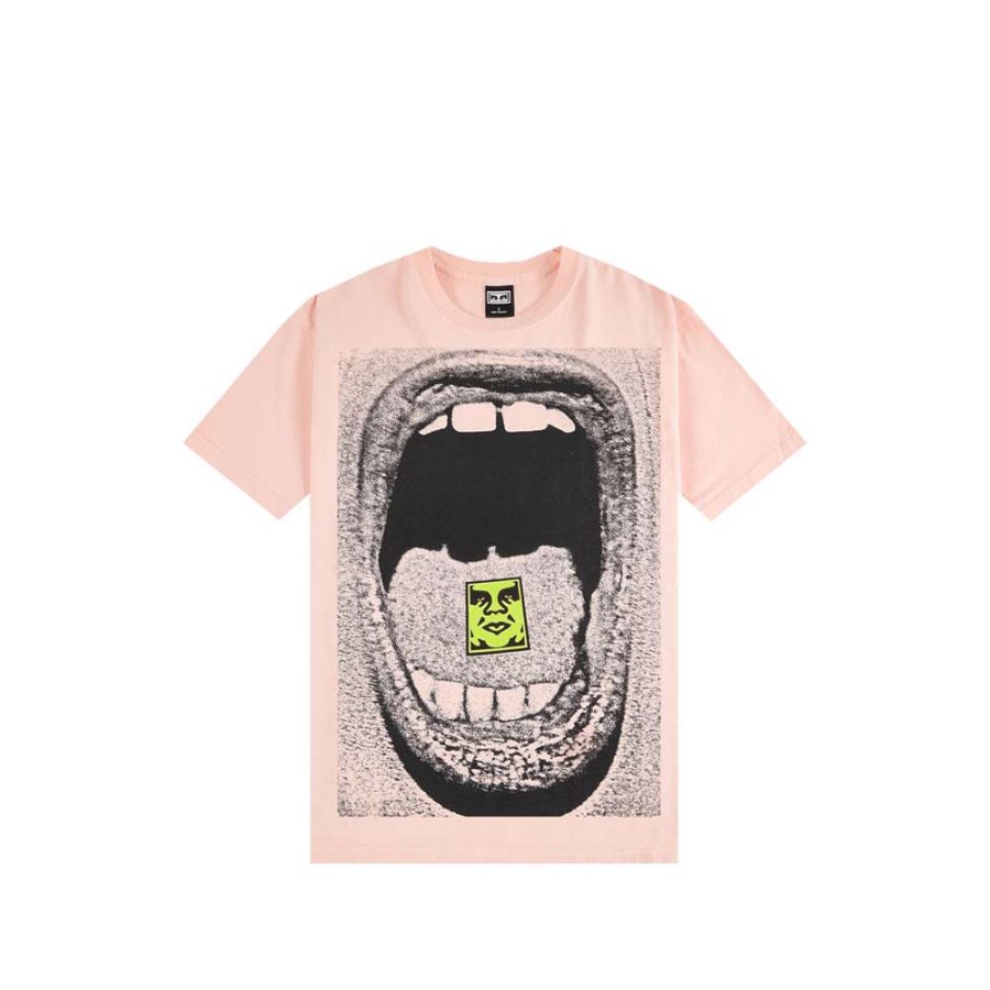 T-Shirts & Polo * | Obey Scream Heavyweight T-Shirt Putty 166912810 Promotion