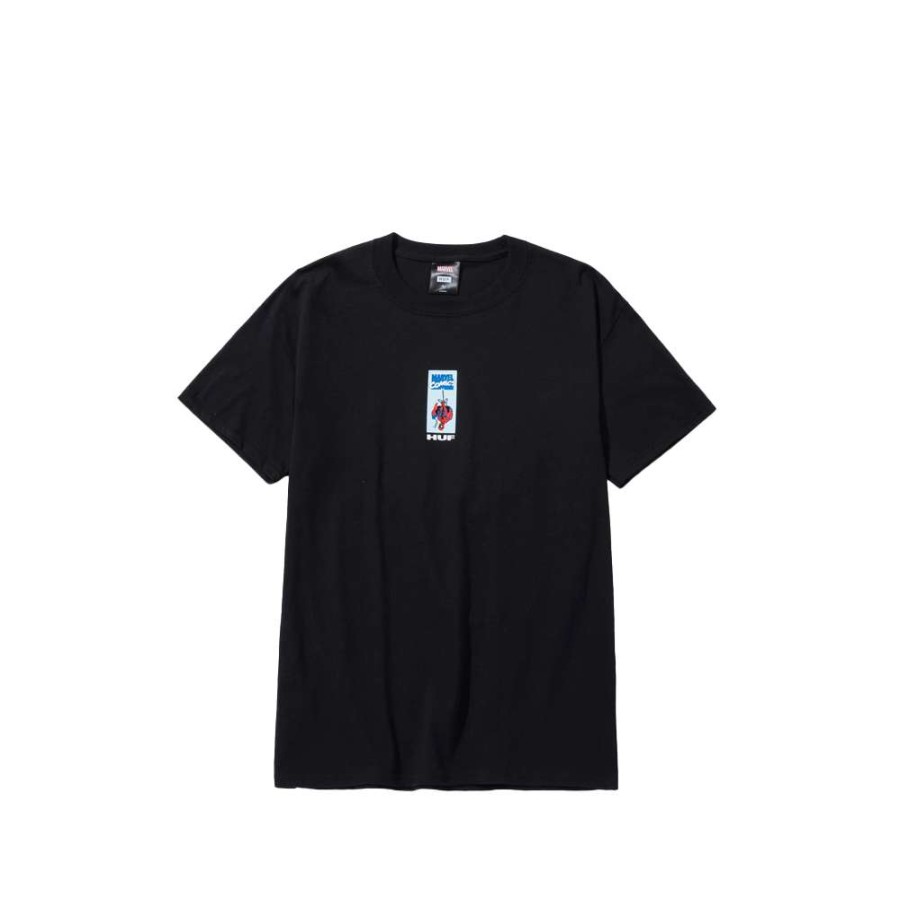 T-Shirts & Polo * | Huf Spider-Man S/S T-Shirt Black Ts01892 Sale