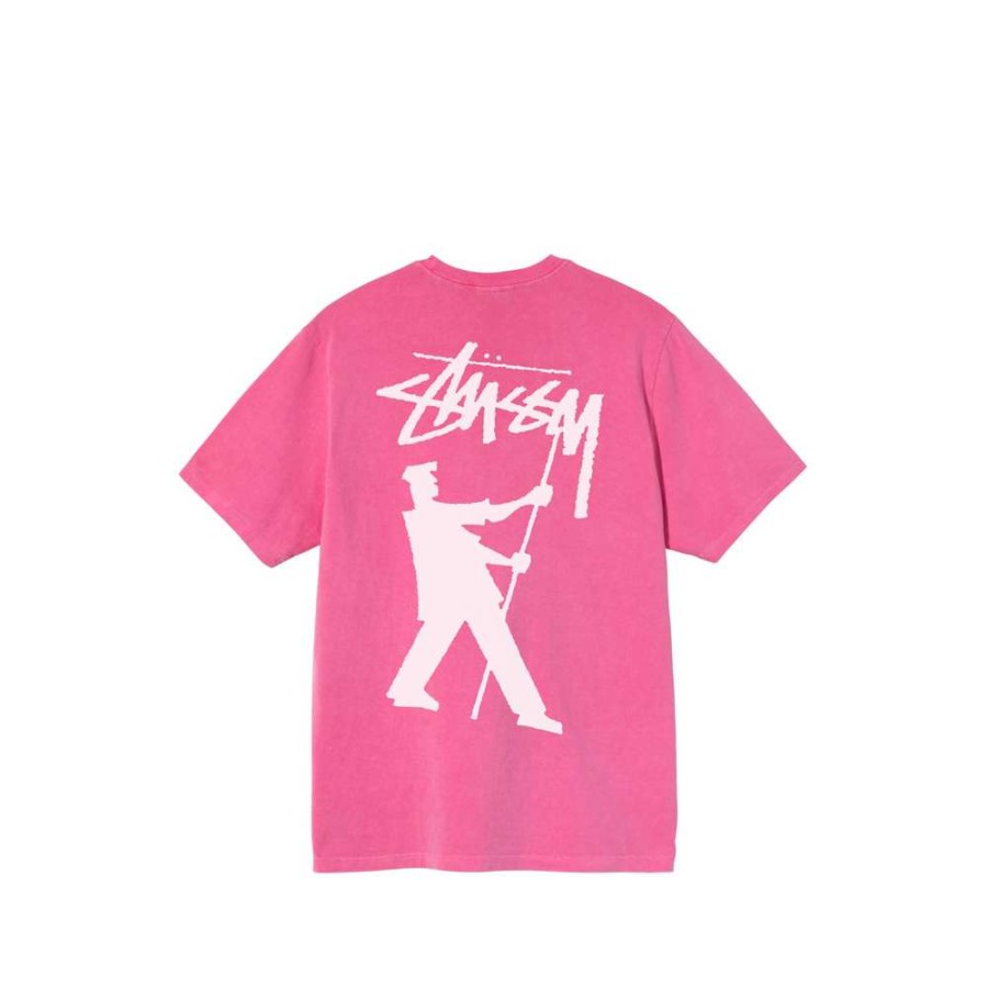 T-Shirts & Polo * | Stussy Painter Pig Dyed Tee Pink 1904699 Discount