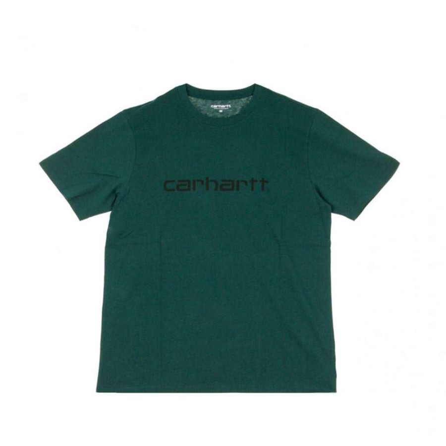 T-Shirts & Polo * | Carhartt Wip S/S Script T-Shirt Dark Fir/Black Sale