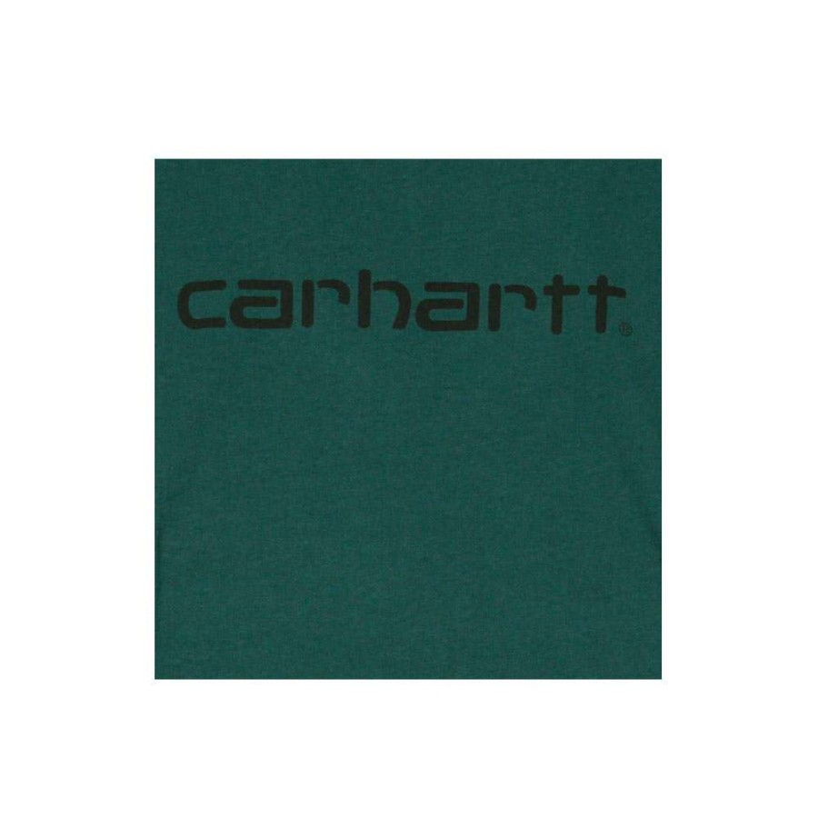 T-Shirts & Polo * | Carhartt Wip S/S Script T-Shirt Dark Fir/Black Sale