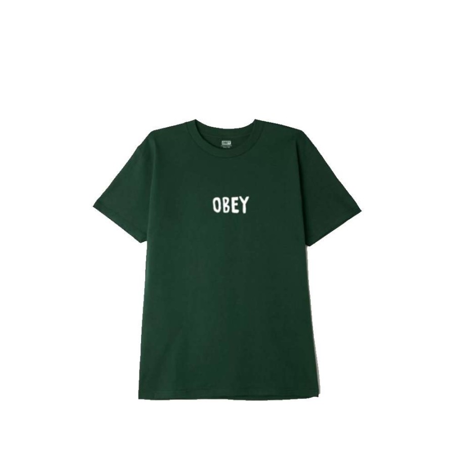 T-Shirts & Polo * | Obey Og T-Shirt Forest Green 165262601 Promotion