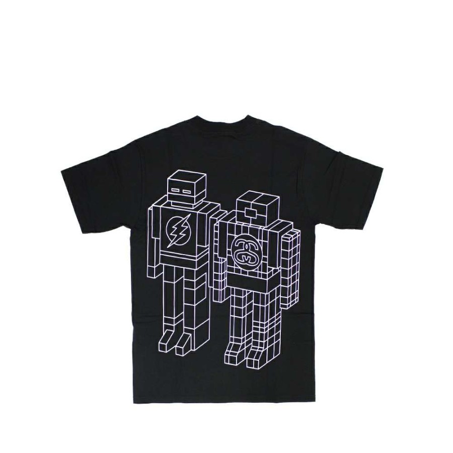 Heritage * | Stussy X Delta Giant Robot Black Tee Limited Edition 1901805 Sale