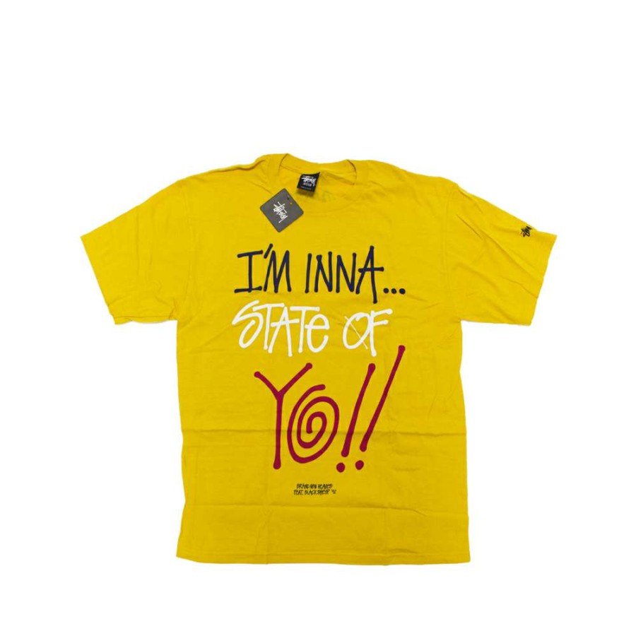 Heritage * | Stussy X Delicious Vinyl State Of Yo!! Yellow Tee Limited Edition 3902371 Discount