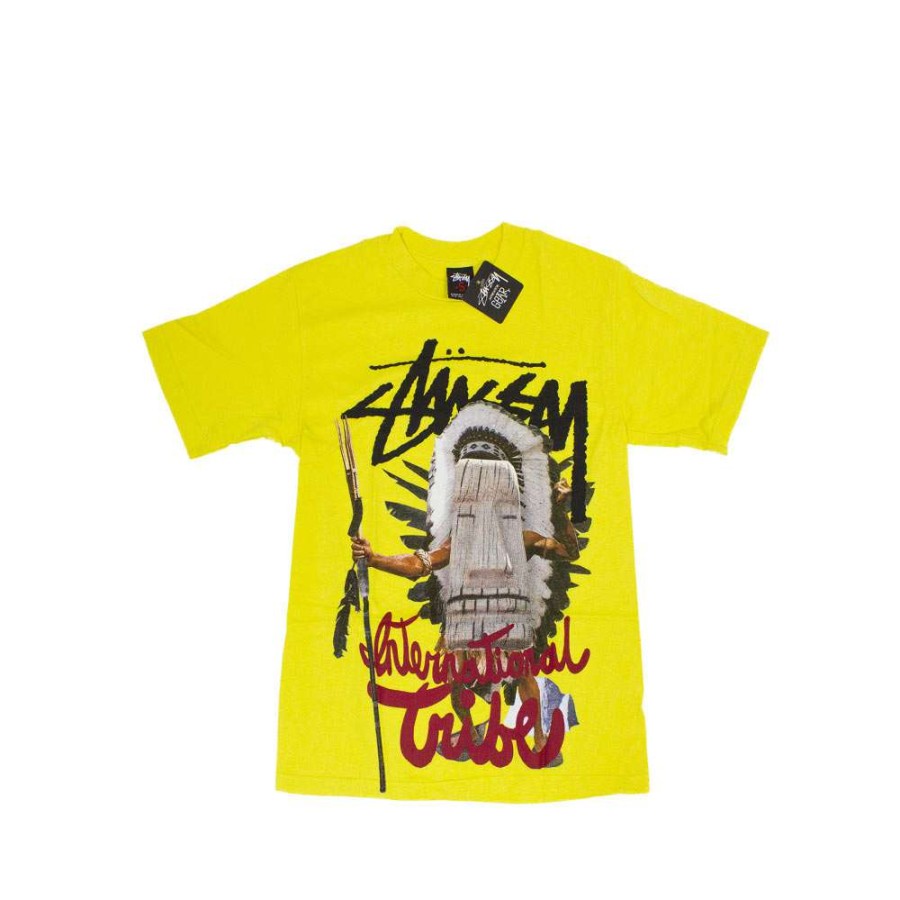 Heritage * | Stussy Yellow Totem Warrior Tee Limited Edition 1902144 Sale