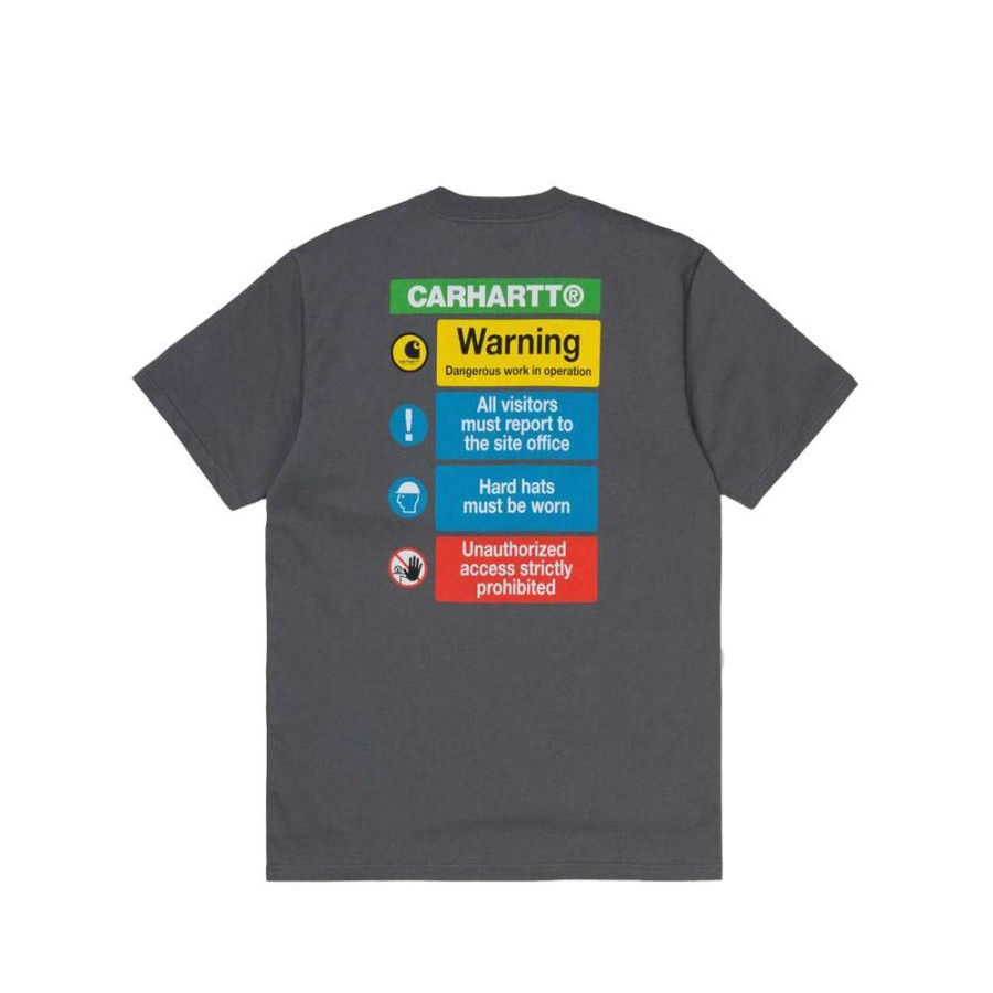 T-Shirts & Polo * | Carhartt Wip Warning T-Shirt Husky I028488-0F7-00 Sale