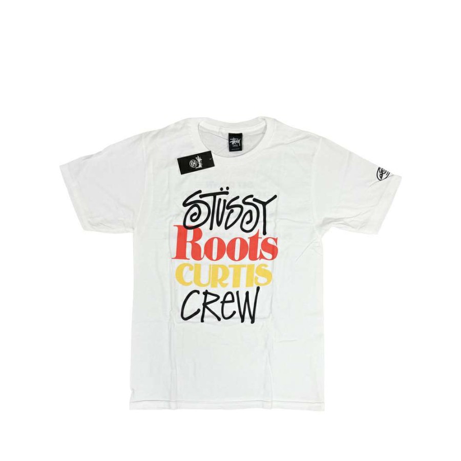 Heritage * | Stussy X Curtis Mayfield Roots Curtis Crew White Tee Limited Edition 1903458 Promotion