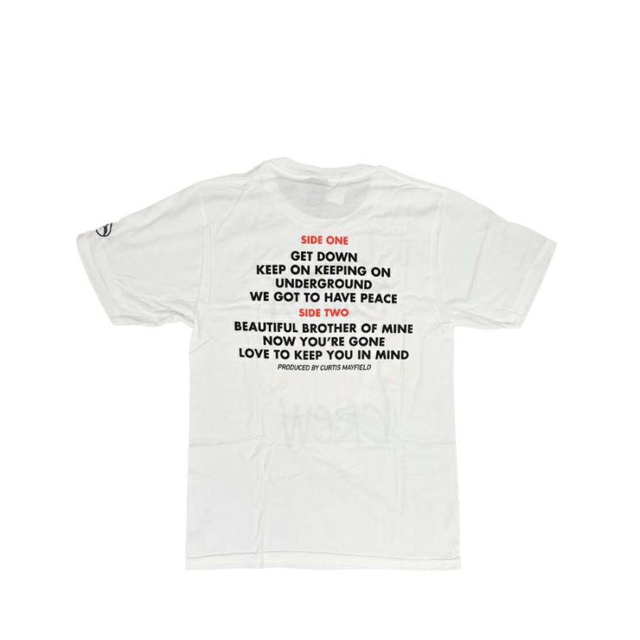 Heritage * | Stussy X Curtis Mayfield Roots Curtis Crew White Tee Limited Edition 1903458 Promotion