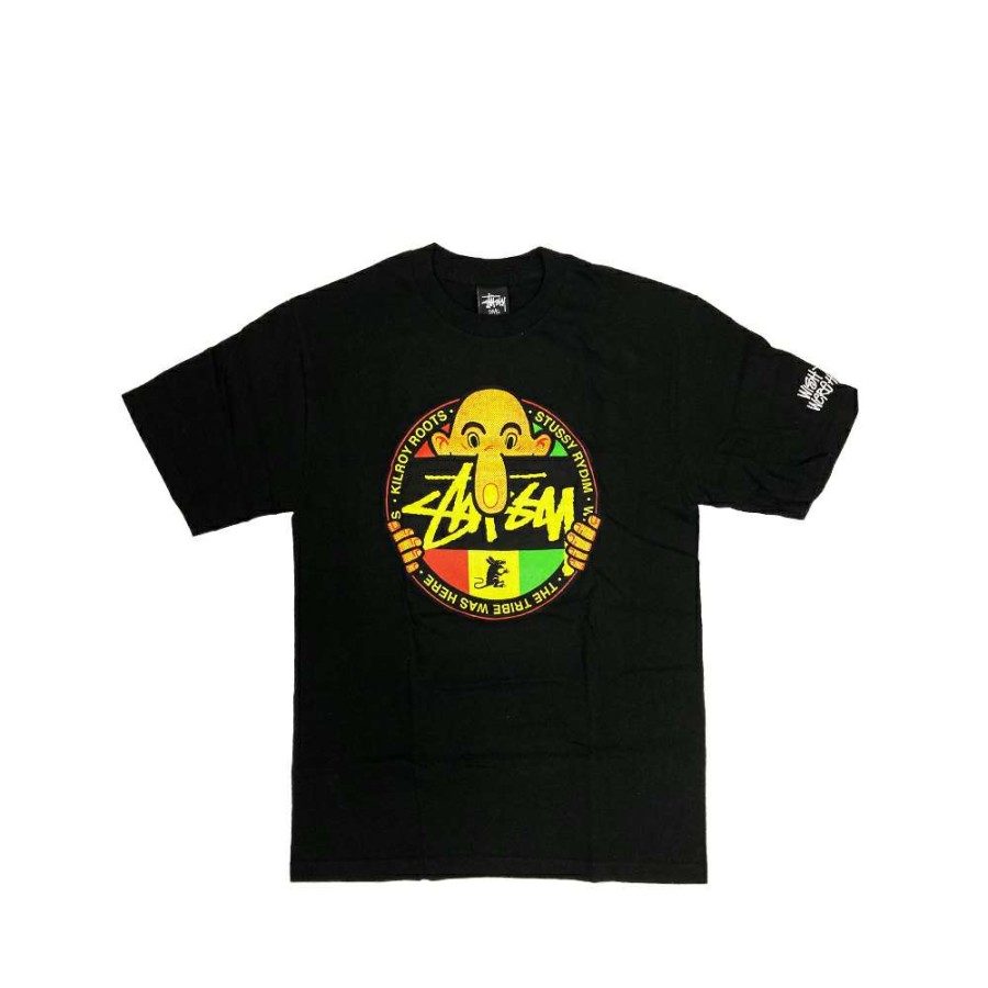 Heritage * | Stussy X Eric Elms Sc Kilroy Rasta Dot Black Tee Limited Edition Ffsc3902245 Sale