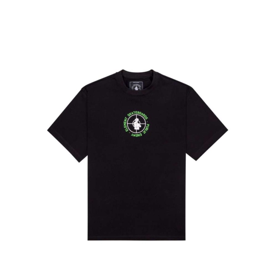 T-Shirts & Polo * | Element X Public Enemy Pexe Target T-Shirt Flint Black C1Ssp3-Elp2 Discount