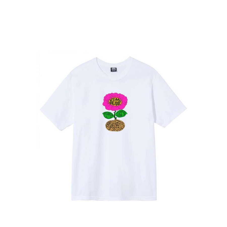 T-Shirts & Polo * | Stussy Sunflower Tee White 1904693 Promotion