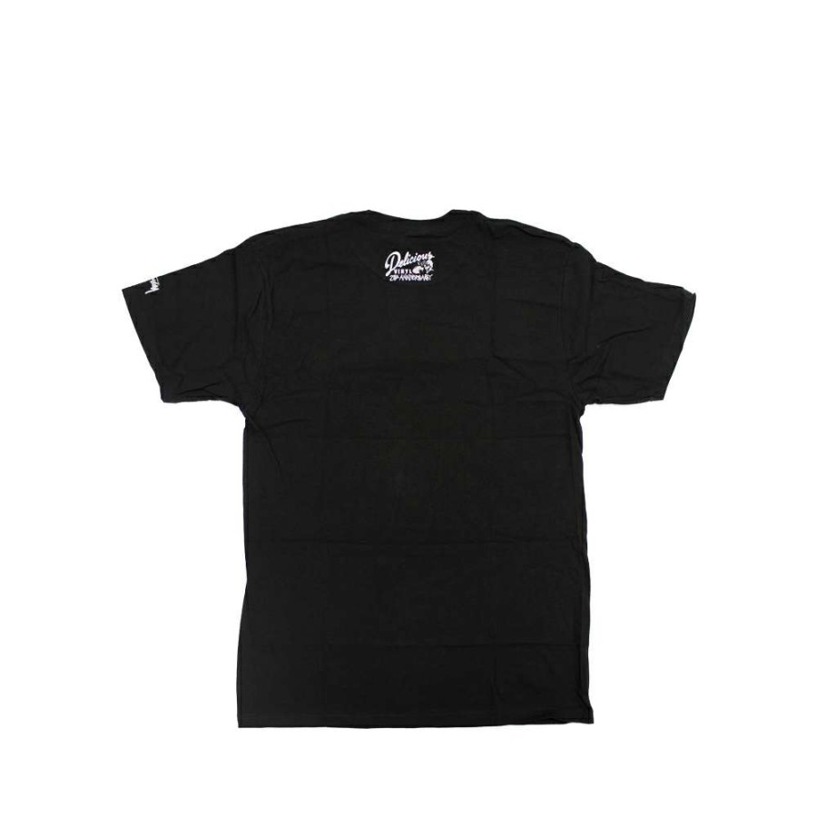 Heritage * | Stussy X Delicious Vinyl Sittin' On Chrome Black Tee Limited Edition 3902373 Discount