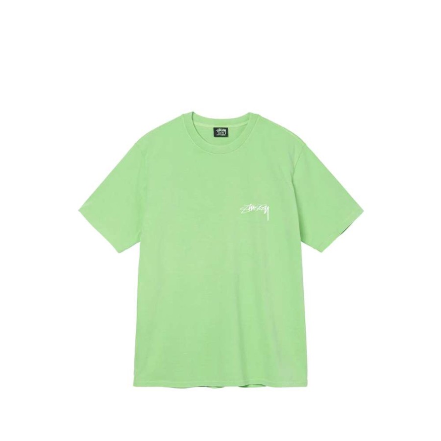 T-Shirts & Polo * | Stussy Statue Pigment Dyed Tee Green 1904773 Sale