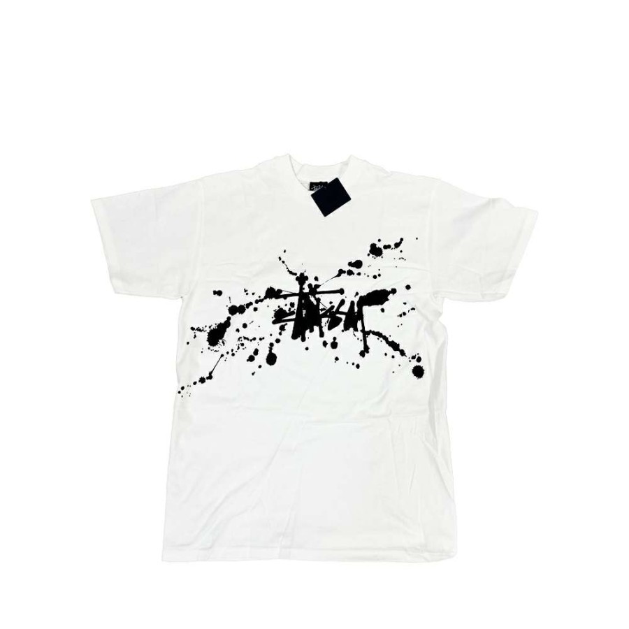 Heritage * | Stussy Paint White Tee Limited Edition Sale