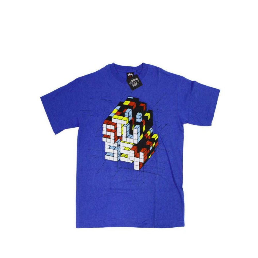 Heritage * | Stussy X Delta Rubic Blue Tee Limited Edition 1901822 Promotion