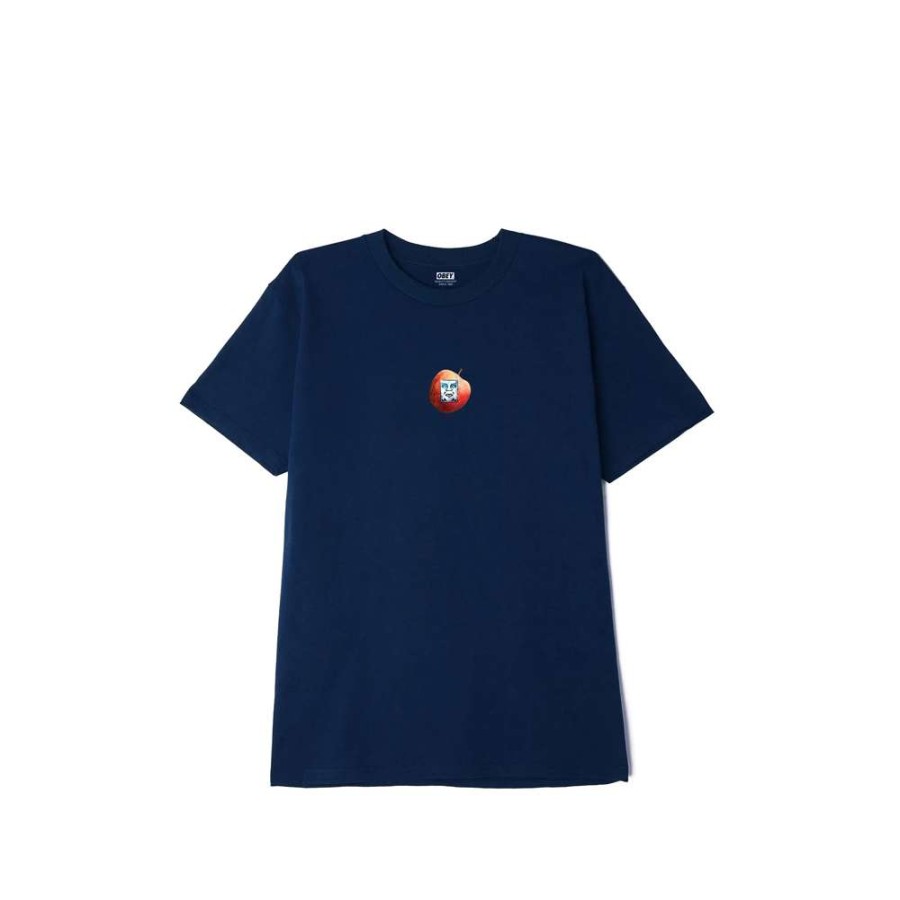 T-Shirts & Polo * | Obey Apple Icon Classic T-Shirt Navy 165262865 Discount