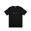 T-Shirts & Polo * | Carhartt Wip S/S Script T-Shirt Black/Black Discount