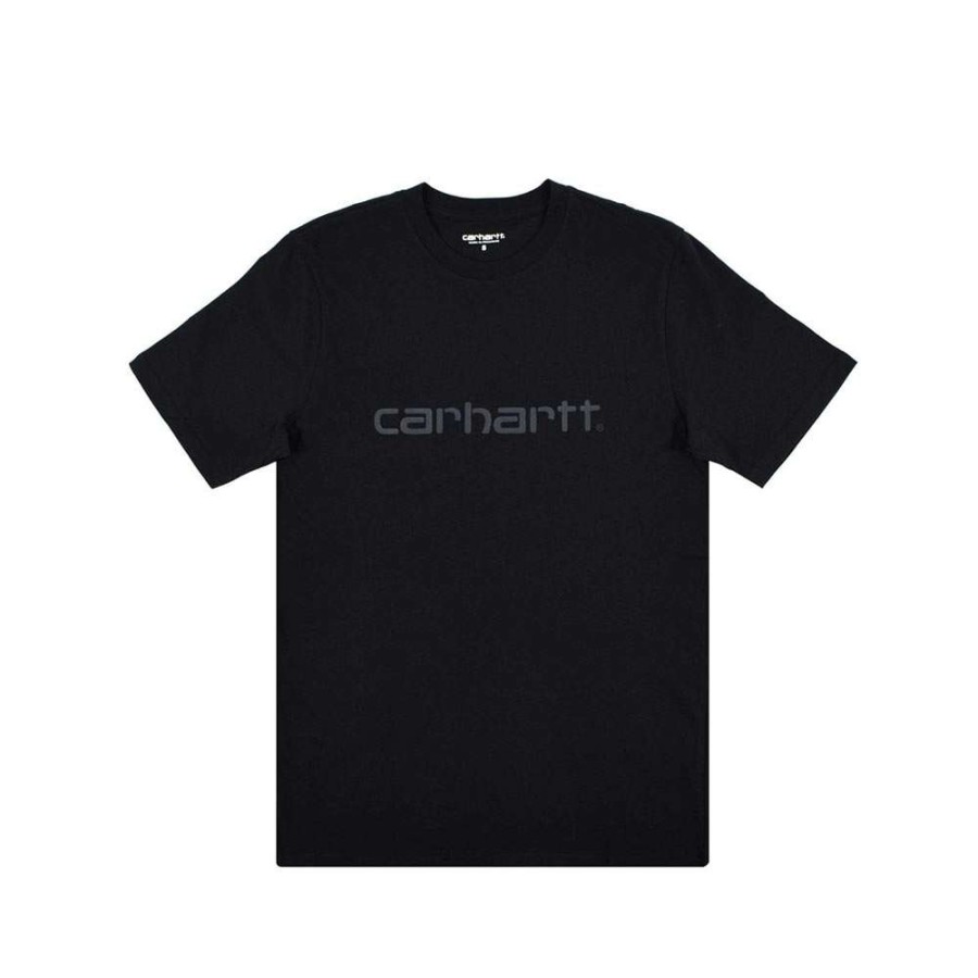 T-Shirts & Polo * | Carhartt Wip S/S Script T-Shirt Black/Black Discount