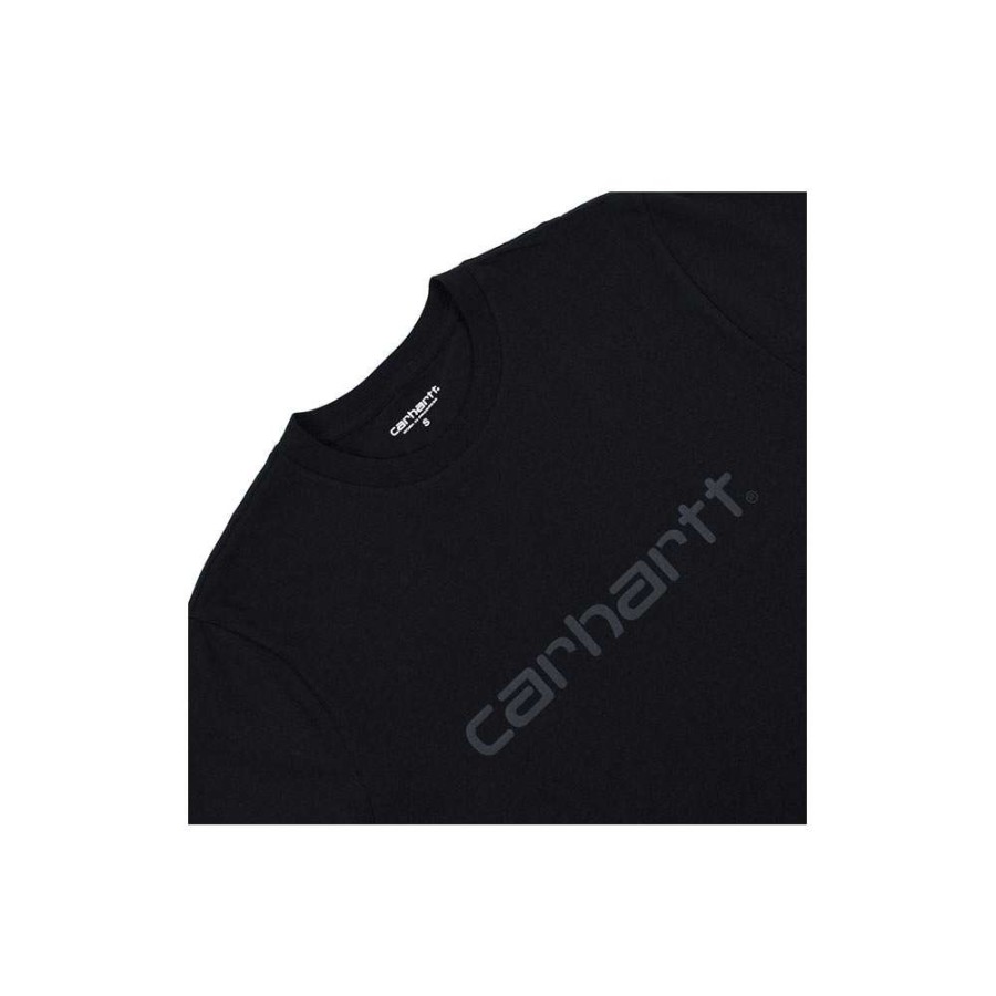 T-Shirts & Polo * | Carhartt Wip S/S Script T-Shirt Black/Black Discount