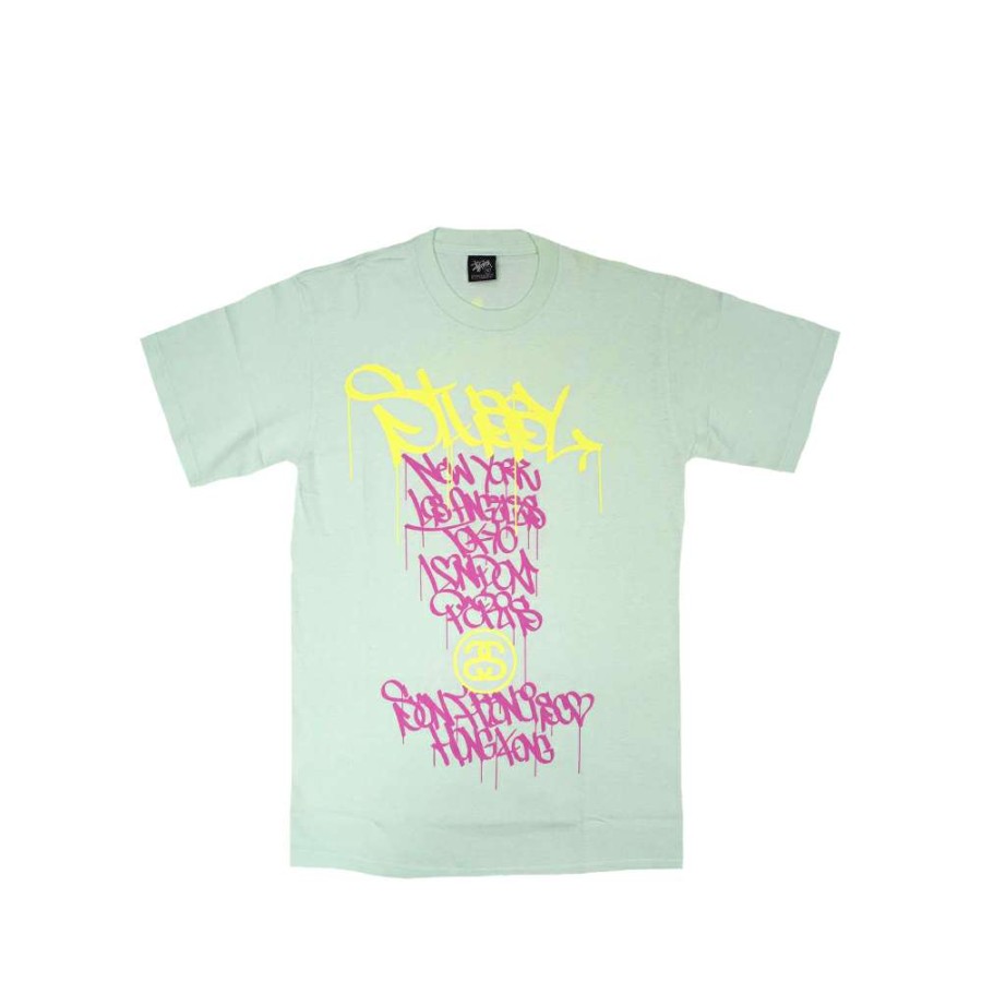 Heritage * | Stussy Yellow / Pink Tee World Tour 2006 Grey Pvc S6Sc1901232 Limited Edition Sale