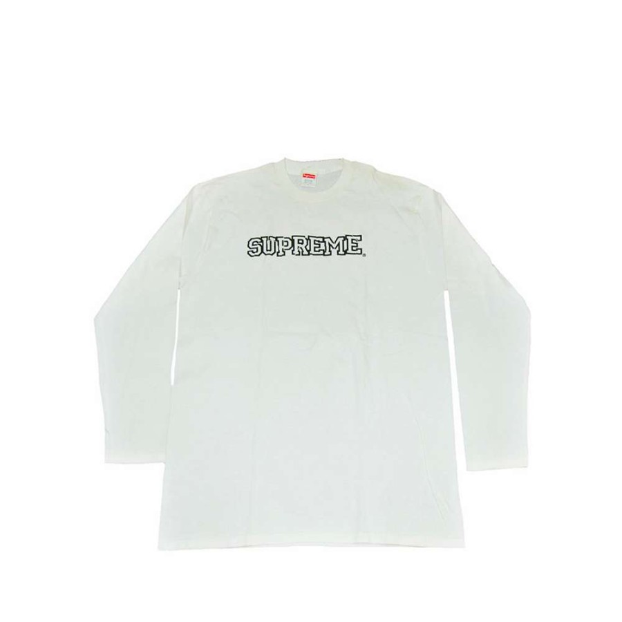 Heritage * | Supreme Vintage Long Sleeve Tee White Supreme New York Discount