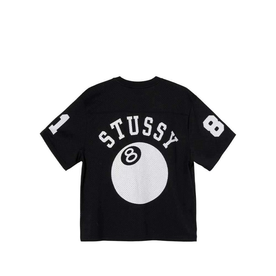 T-Shirts & Polo * | Stussy Mesh Football Tee Jersey Black 1140253 Promotion