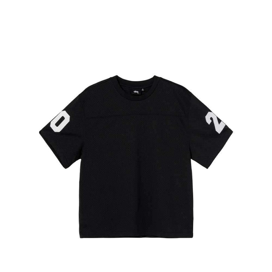 T-Shirts & Polo * | Stussy Mesh Football Tee Jersey Black 1140253 Promotion