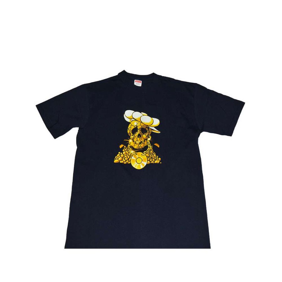 Heritage * | Supreme Museum Vintage Skull Tee 2001 Blue Supreme New York Sale