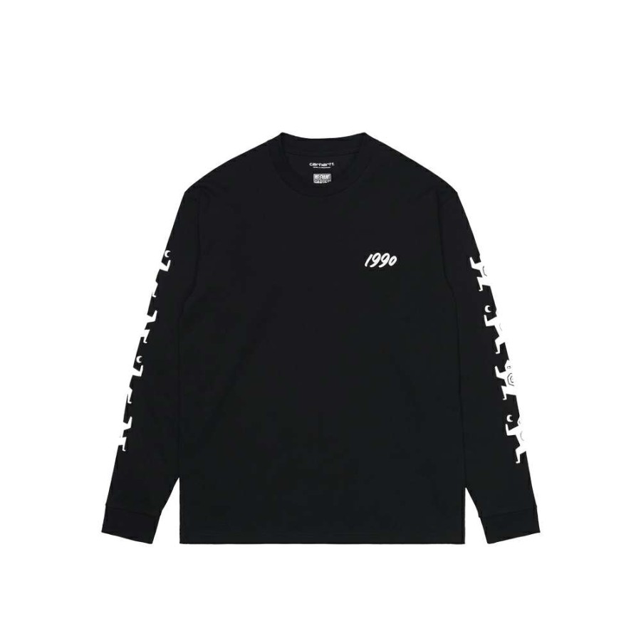 T-Shirts & Polo * | Carhartt Wip X Ninja Tune L/S T-Shirt Black/White I029378-9 Promotion