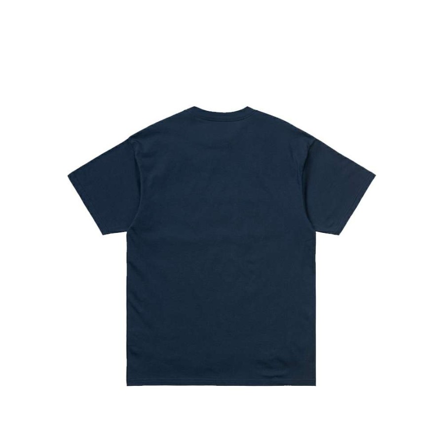 T-Shirts & Polo * | Carhartt Wip Shadow Script T-Shirt Blue I029012-2 Discount