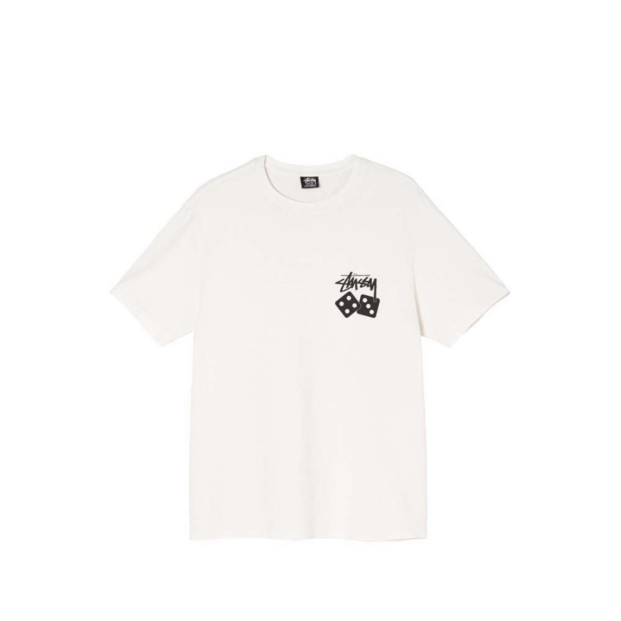 T-Shirts & Polo * | Stussy Dice Pigment Dyed Tee Natural 1904723 Sale