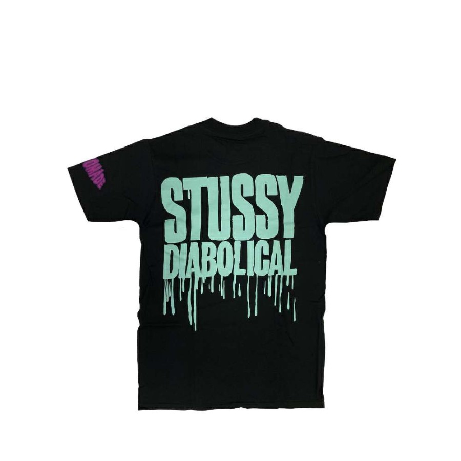 Heritage * | Stussy Customade Diabolical Gear Head Black Tee Limited Edition Fcsc1901918 Discount